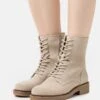 Leather - Bottines À Lacets - Beige -Magasin De Sélection De Chaussures De Mode f317113633bd462ea0951cbec1424310